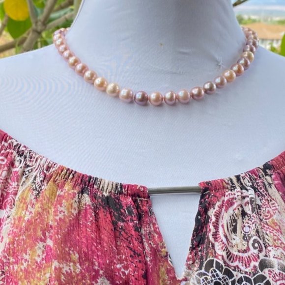 Sarah Michelle size 3X red floor sheer cute accent bar on neckline 37 inches - Picture 3 of 8